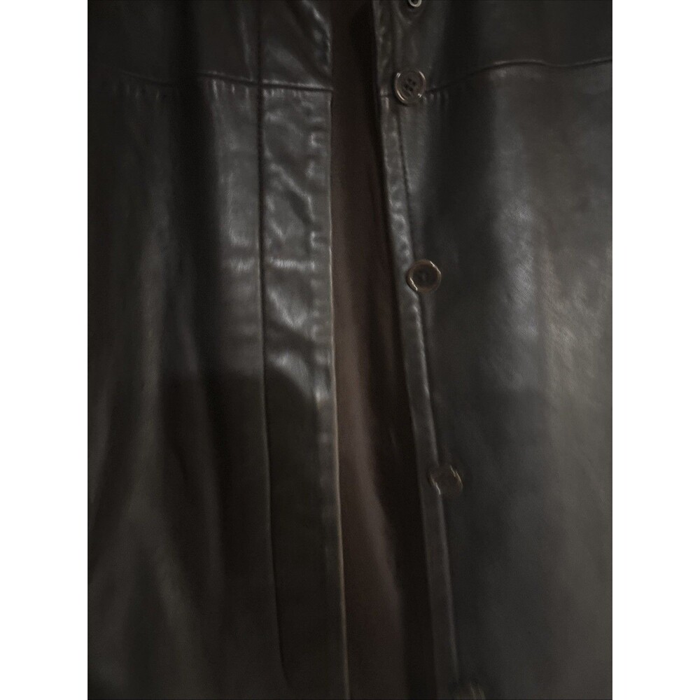 Coach Leather Jacket Womens Small Brown Blazer Button Front Made USA 1941 - Picture 3 of 11
